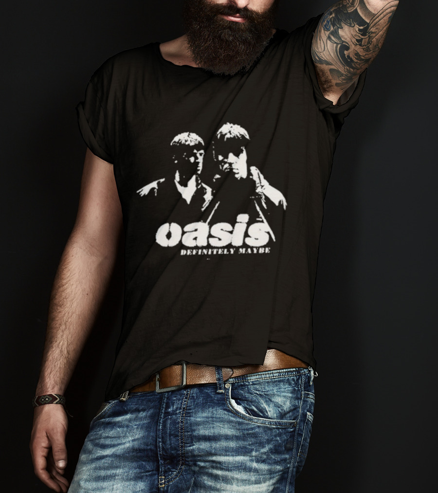 Oasis Definitely Maybe Photo Stencil T-Shirt