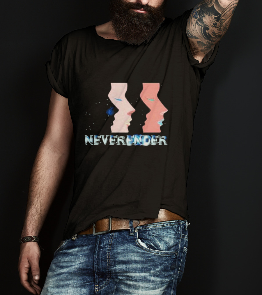 NEVERENDER Faces With Stars Cosmic Justice T-Shirt