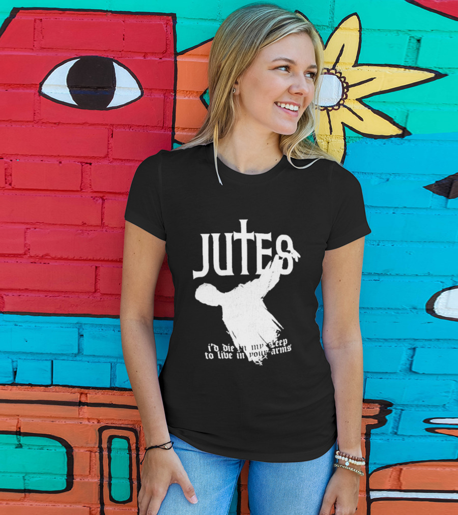 Jutes Sleepyhead I'd Die In My Sleep To Live In Your Arms Cross T-Shirt
