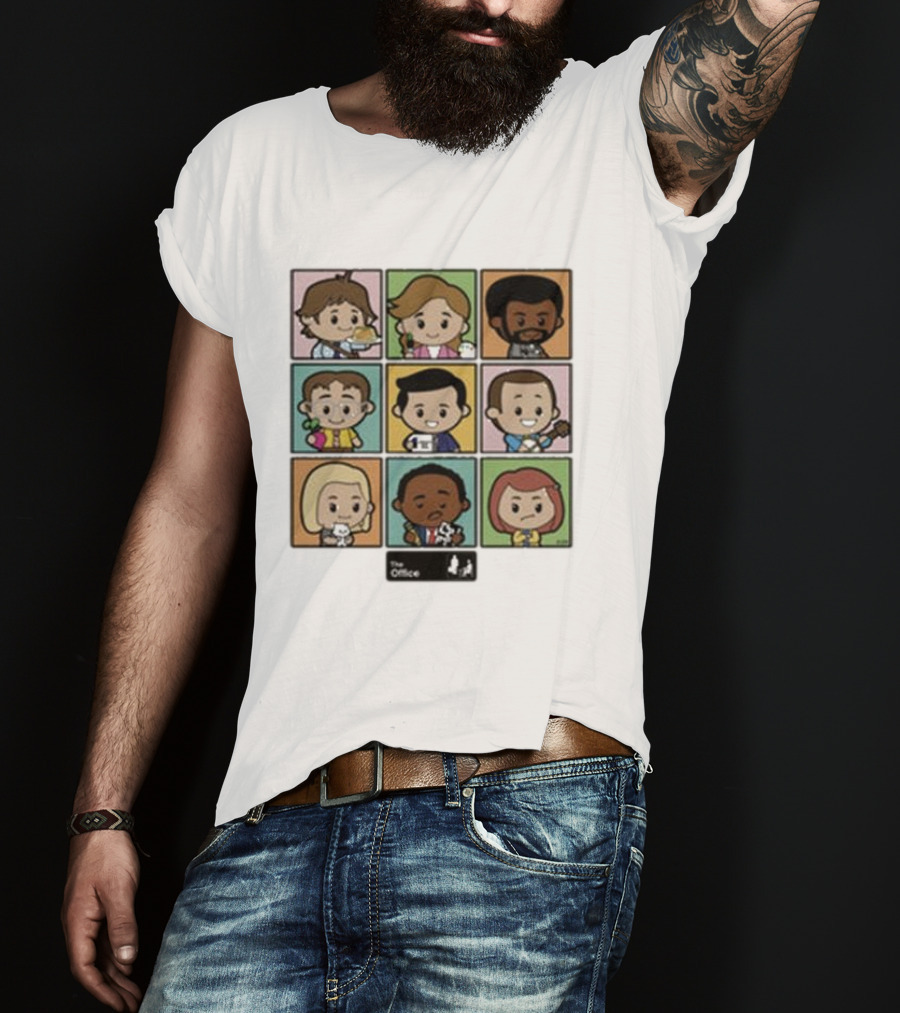 The Office Characters Cartoon Grid Toddler T-Shirt