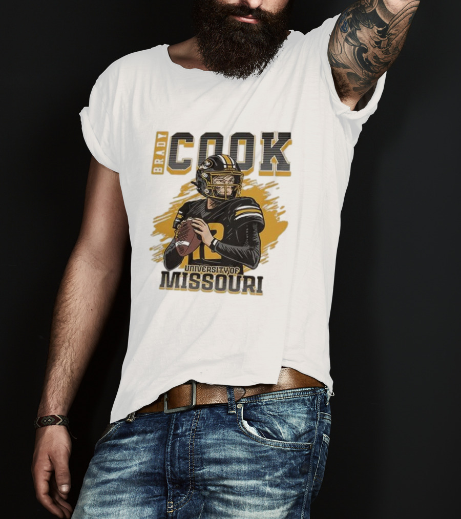 Brady Cook University Of Missouri Football Player T-Shirt
