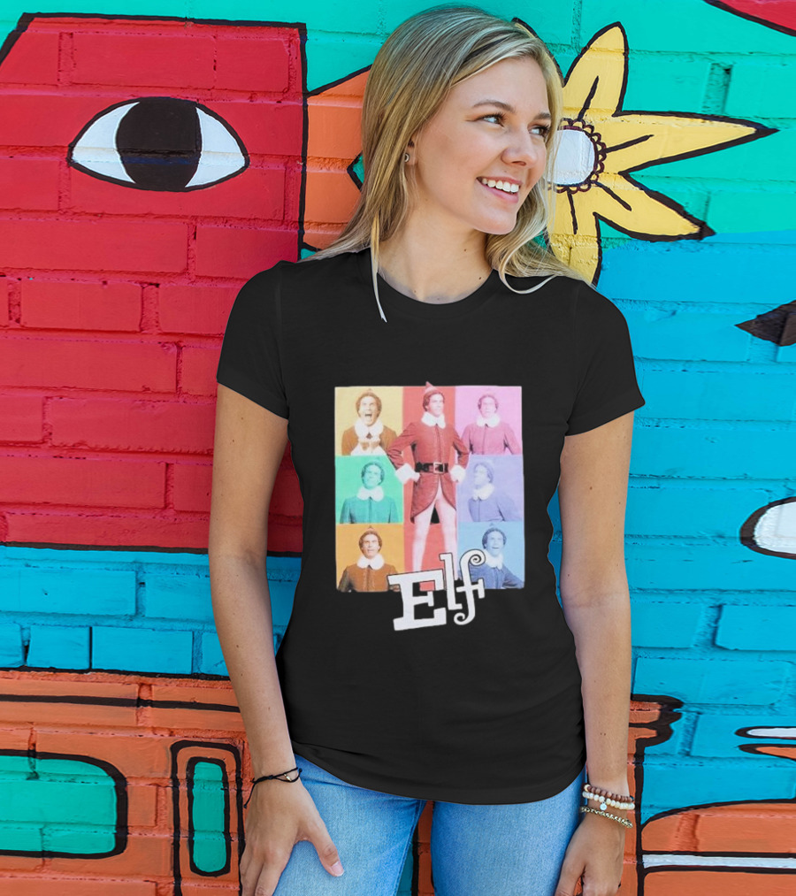 Elf Colorful Pop Art Collage T-Shirt