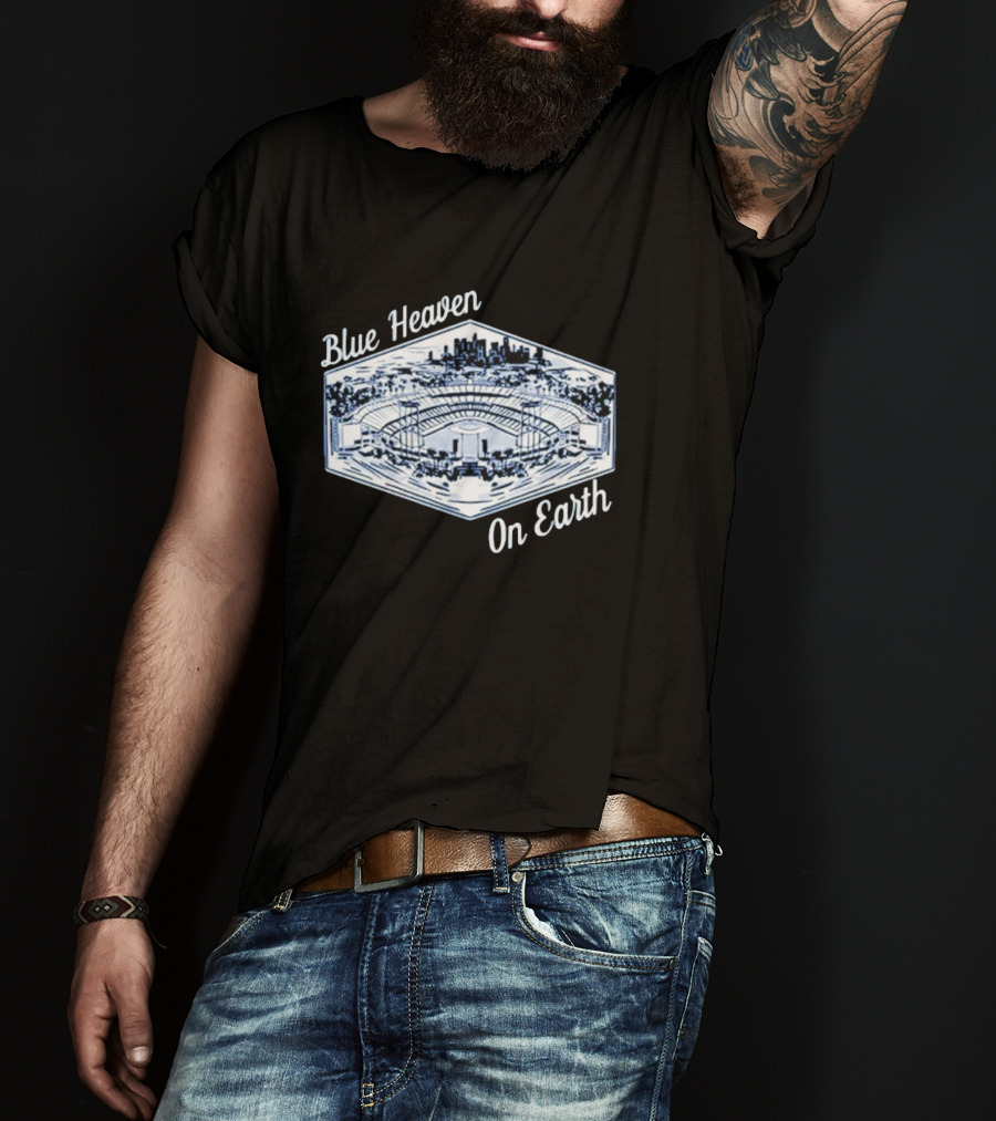 Los Angeles Dodgers Blue Heaven On Earth Stadium Skyline T-Shirt