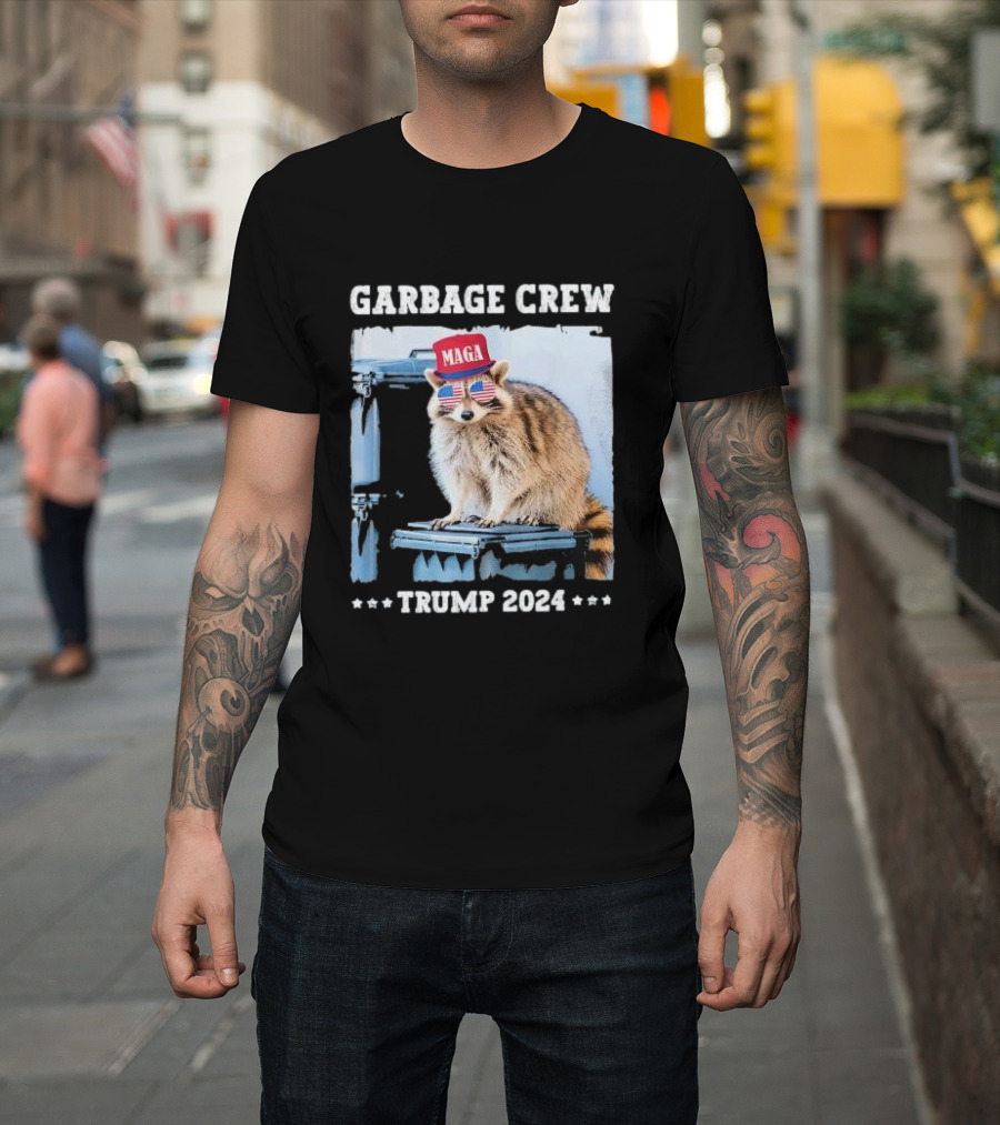 Garbage Crew MAGA Raccoon Trump 2024 Republican T-Shirt
