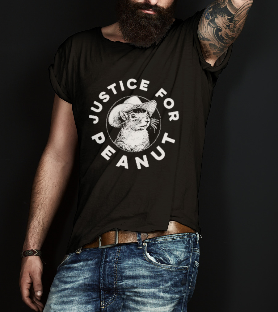Justice For Peanut Cowboy Hat Squirrel T-Shirt