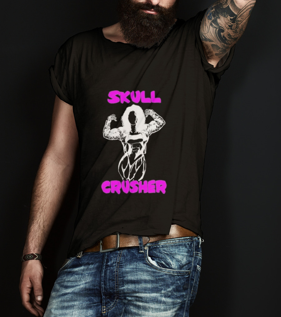 Skull Crusher Bodybuilder Flexing T-Shirt
