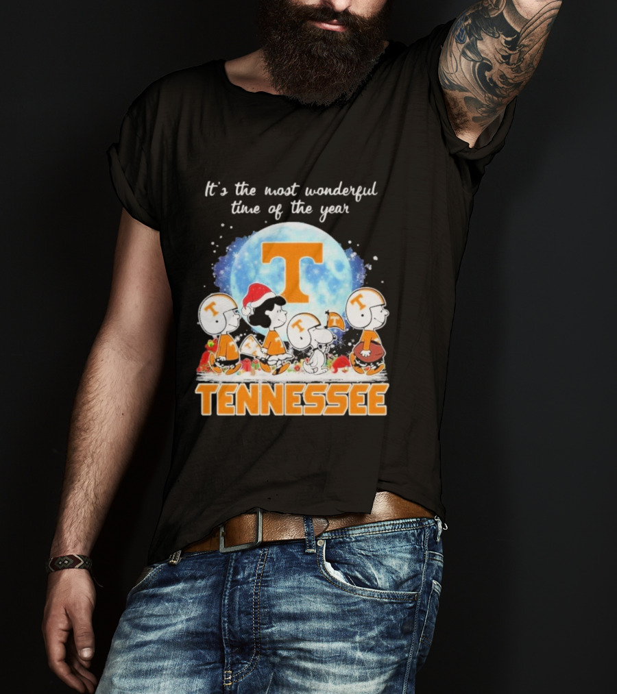 It's The Most Wonderful Time Of The Year Tennessee Volunteers Peanuts Football T-Shirt