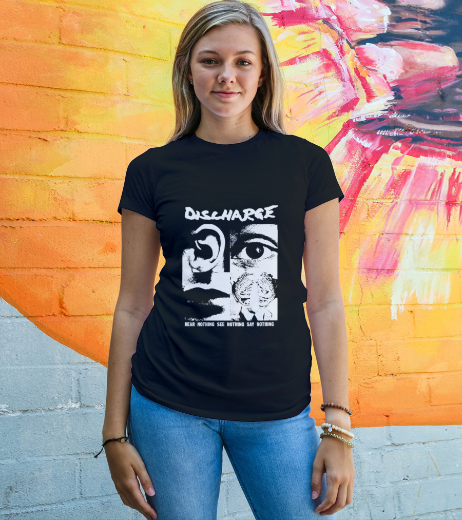 Discharge Hear Nothing See Nothing Say Nothing Band Iconic T-Shirt