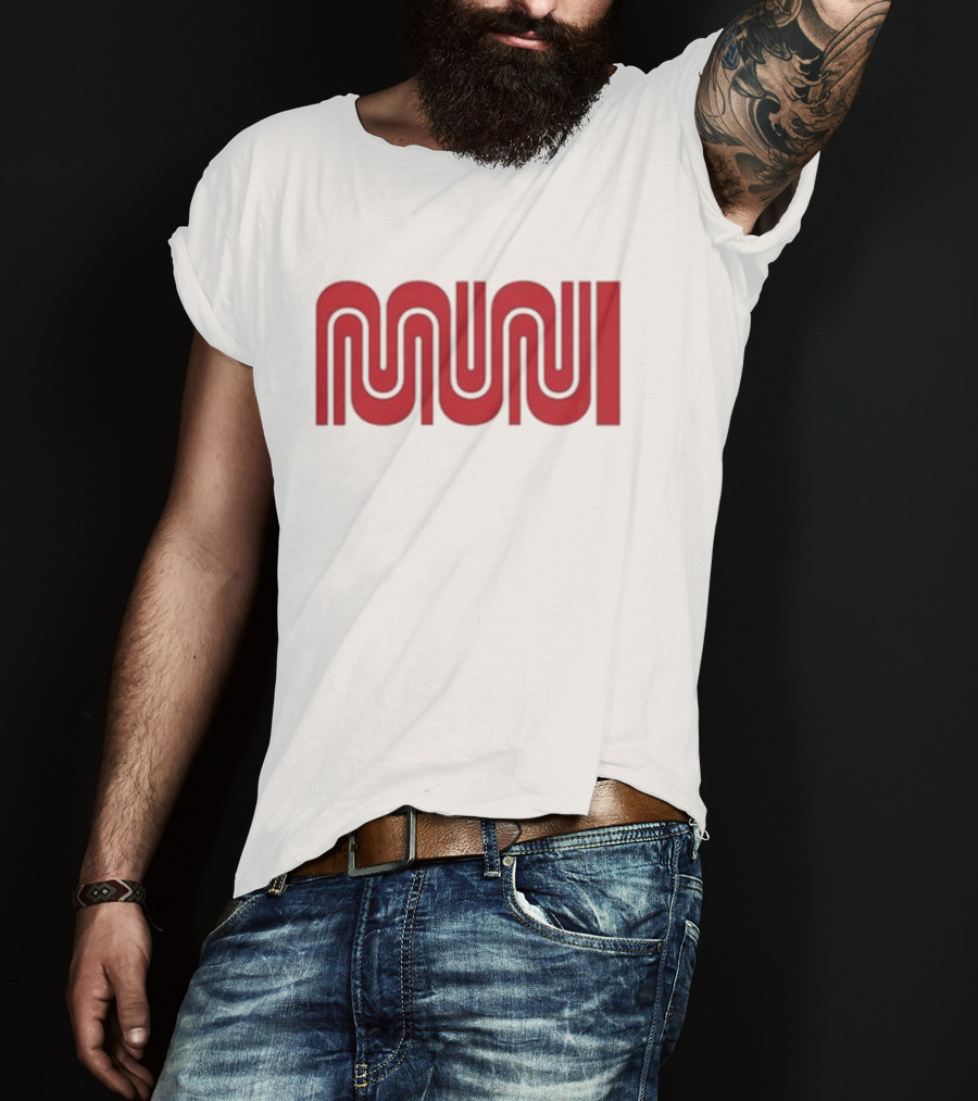 Muni Red Logo Ringer T-Shirt