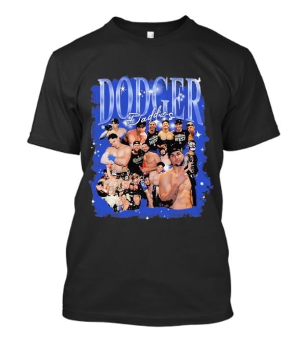 Dodger Daddies Starry Blue Team Icons Compilation T-Shirt