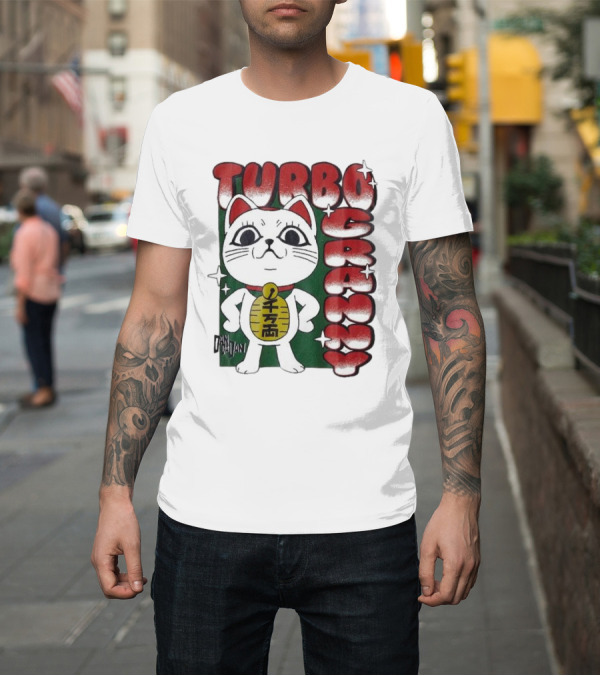 Shirt: Dandadan Turbo Granny Lucky Cat T-Shirt Dandadan Turbo Granny Lucky Cat T-Shirt