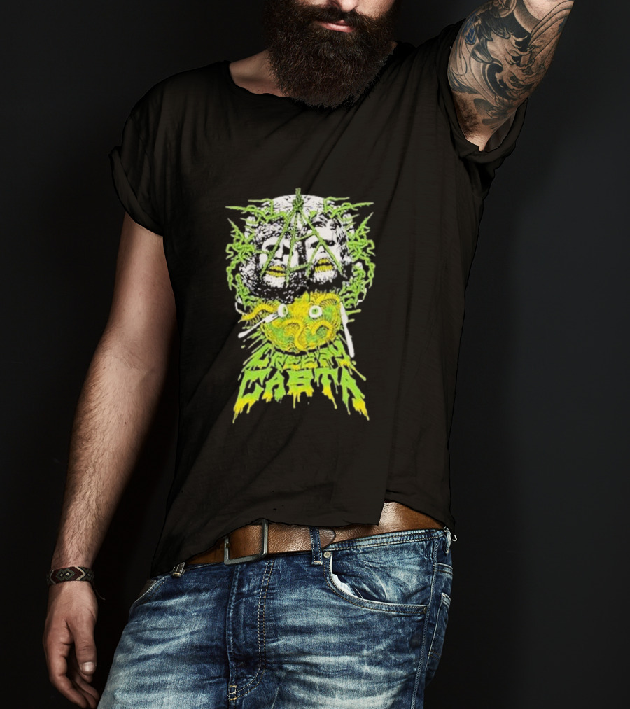 Creepycasta Creepy Tentacled Skull Neon Eyes T-Shirt