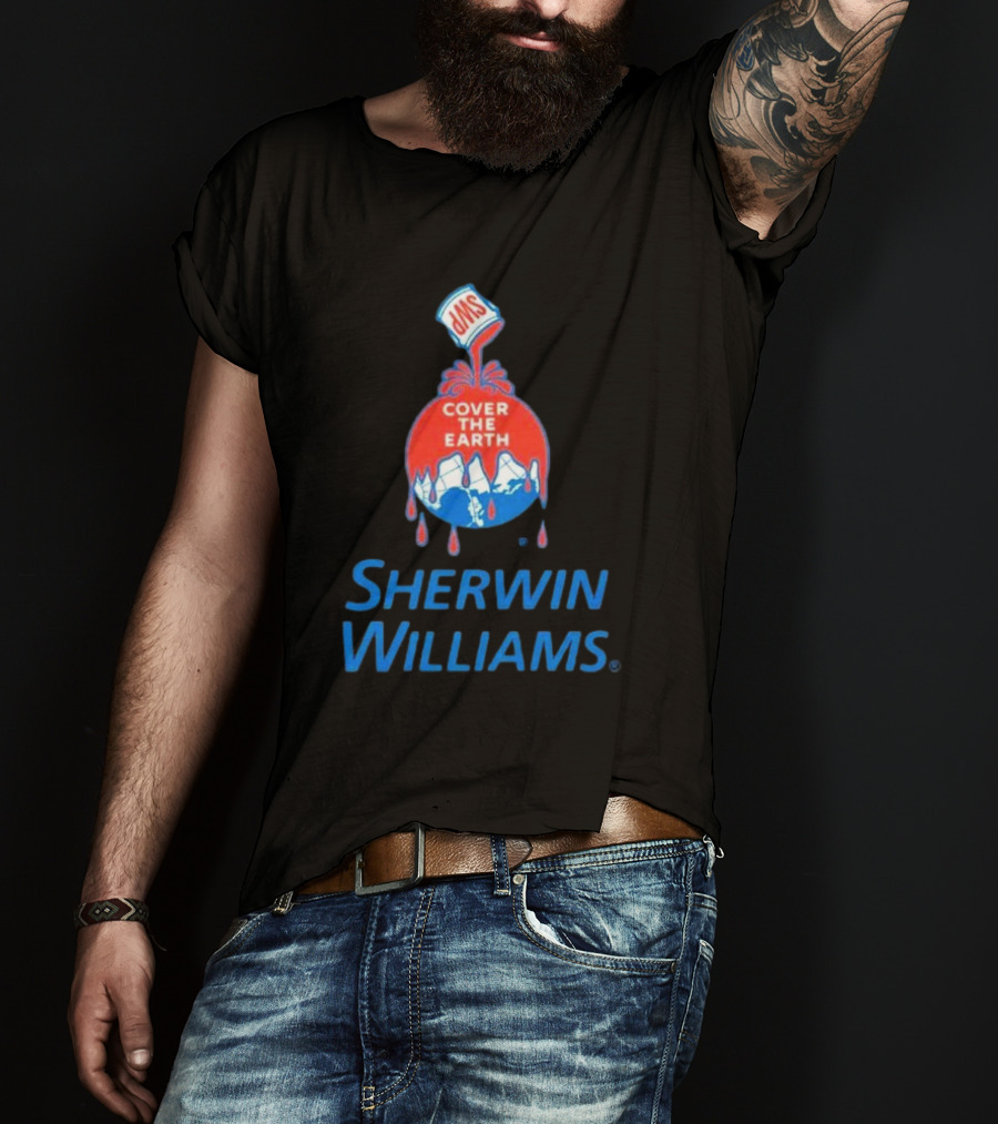 Sherwin Williams Cover The Earth Logo Iconic Branding T-Shirt