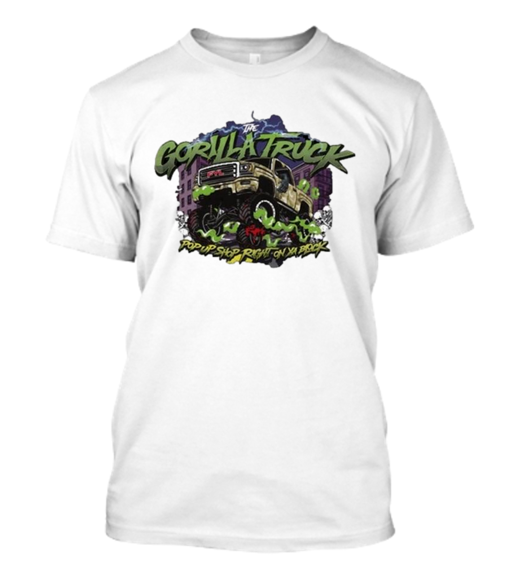 The Gorilla Truck Pop Up Shop Right On Ya Block T-Shirt