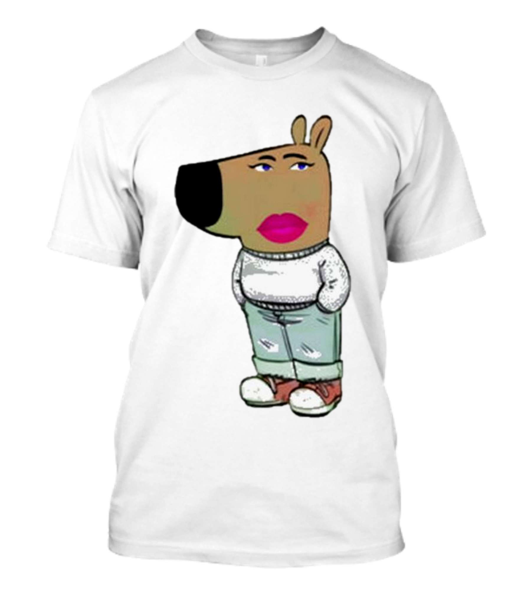 I’m Just A Chill Girl With Cartoon Dog Figure T-Shirt
