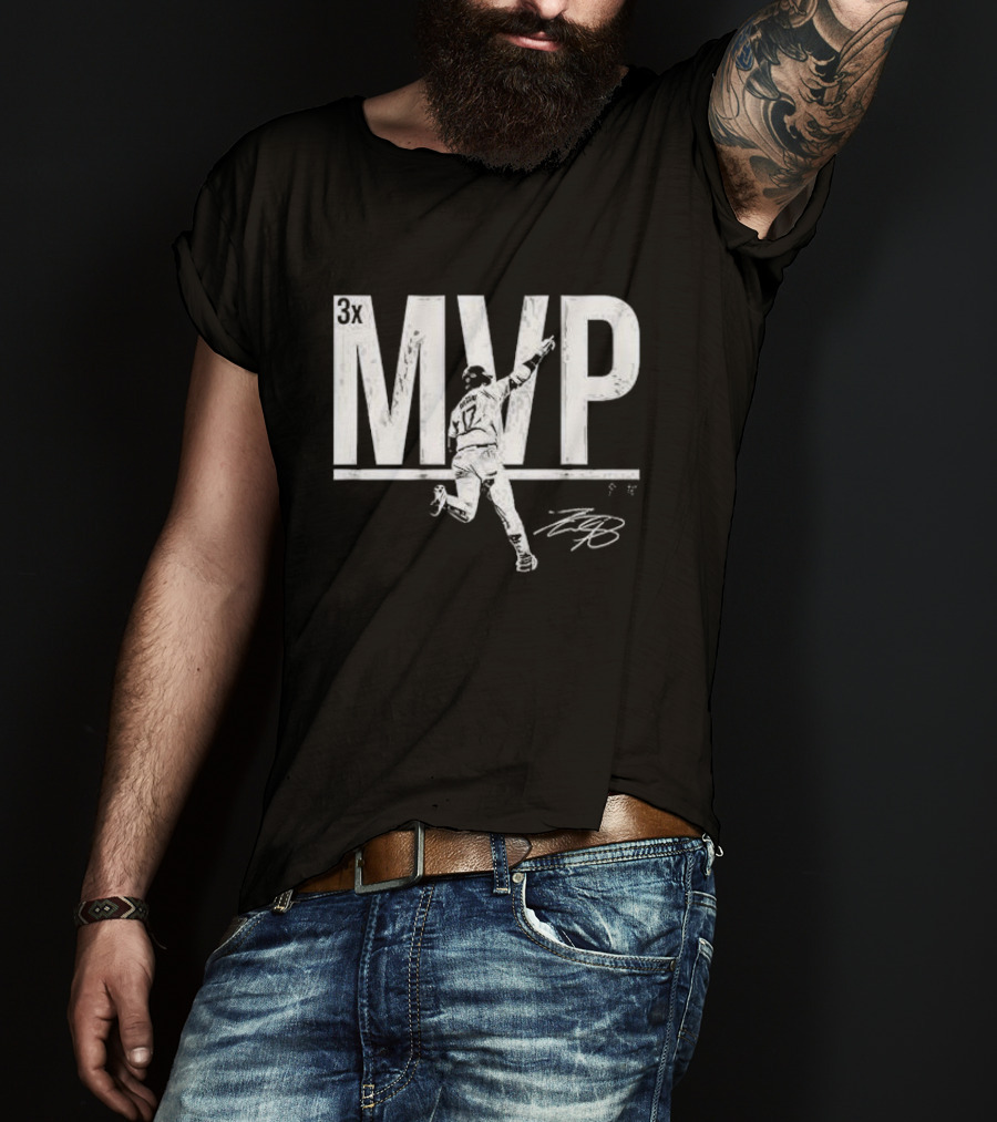 Shohei Ohtani 3x MVP 17 Signature T-Shirt