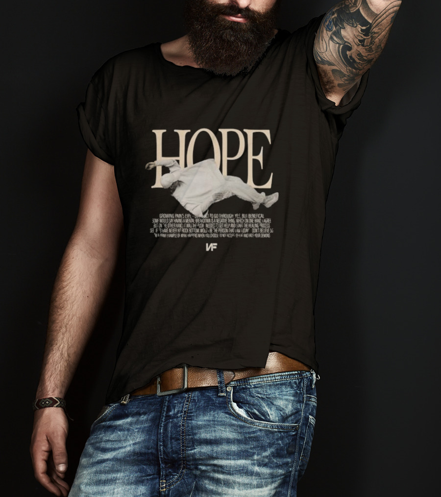 NF Real Music Hope Floating Figure Text Inspirational Choices T-Shirt