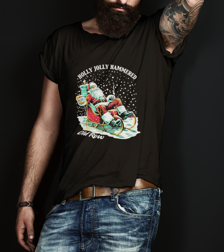 Holly Jolly Hammered Santa Old Row T-Shirt