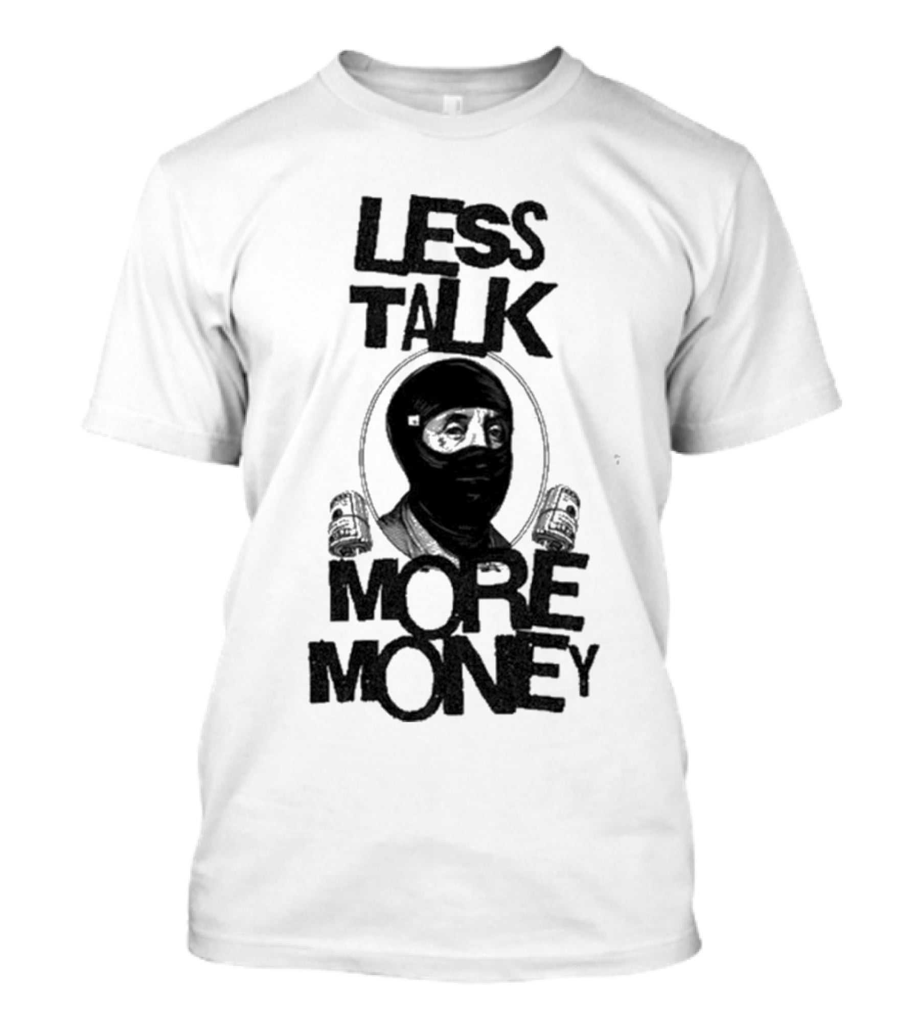City Boys Franklin Less Talk More Money Masked Figure With Headphones T-Shirt