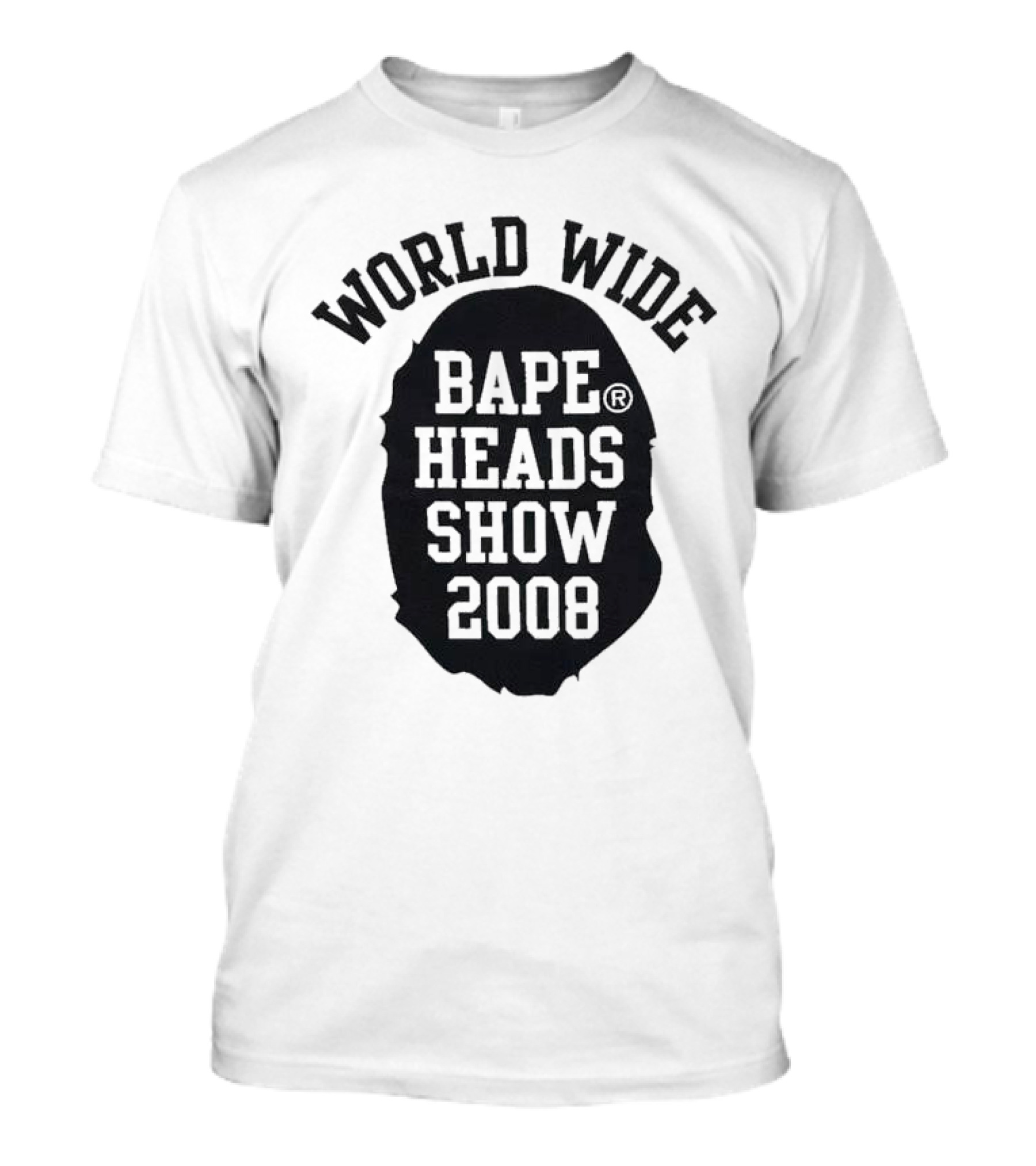 World Wide Bape Heads Show 2008 Black Ape Head T-Shirt