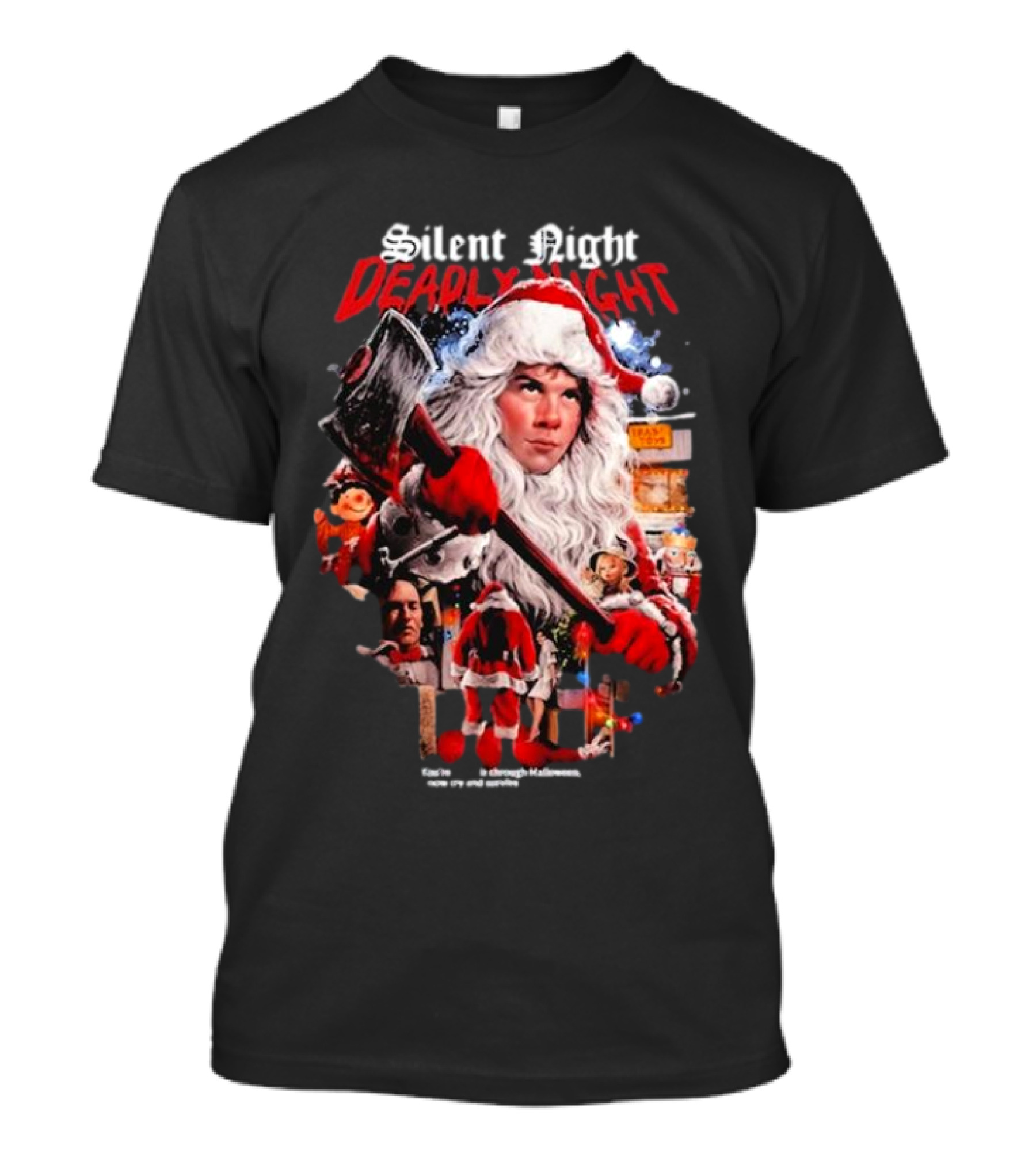 Silent Night Deadly Night Gutter Garbs Christmas Horror Santa Axe T-Shirt