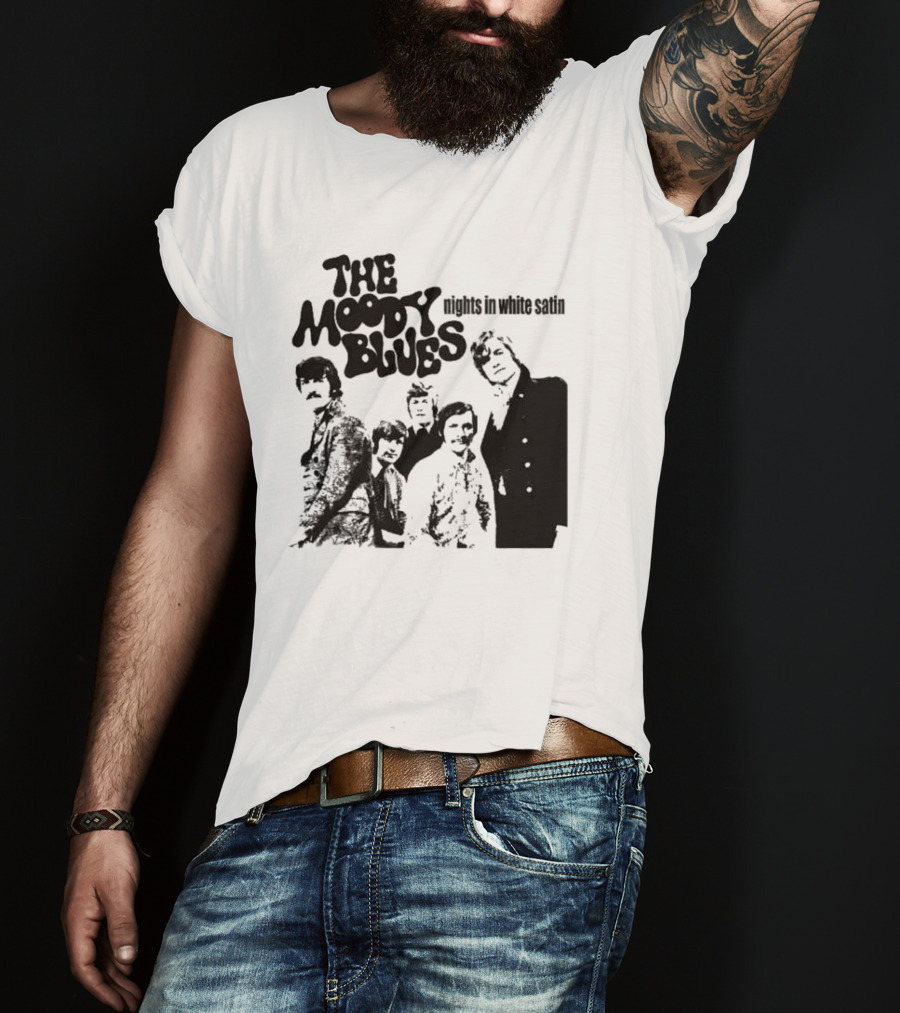The Moody Blues Nights In White Satin Vintage Band Photo T-Shirt