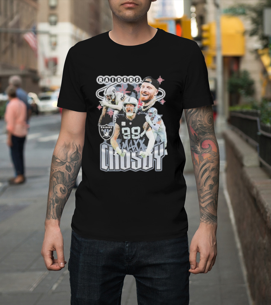 Maxx Crosby Raiders NFL Football Star Las Vegas Player T-Shirt