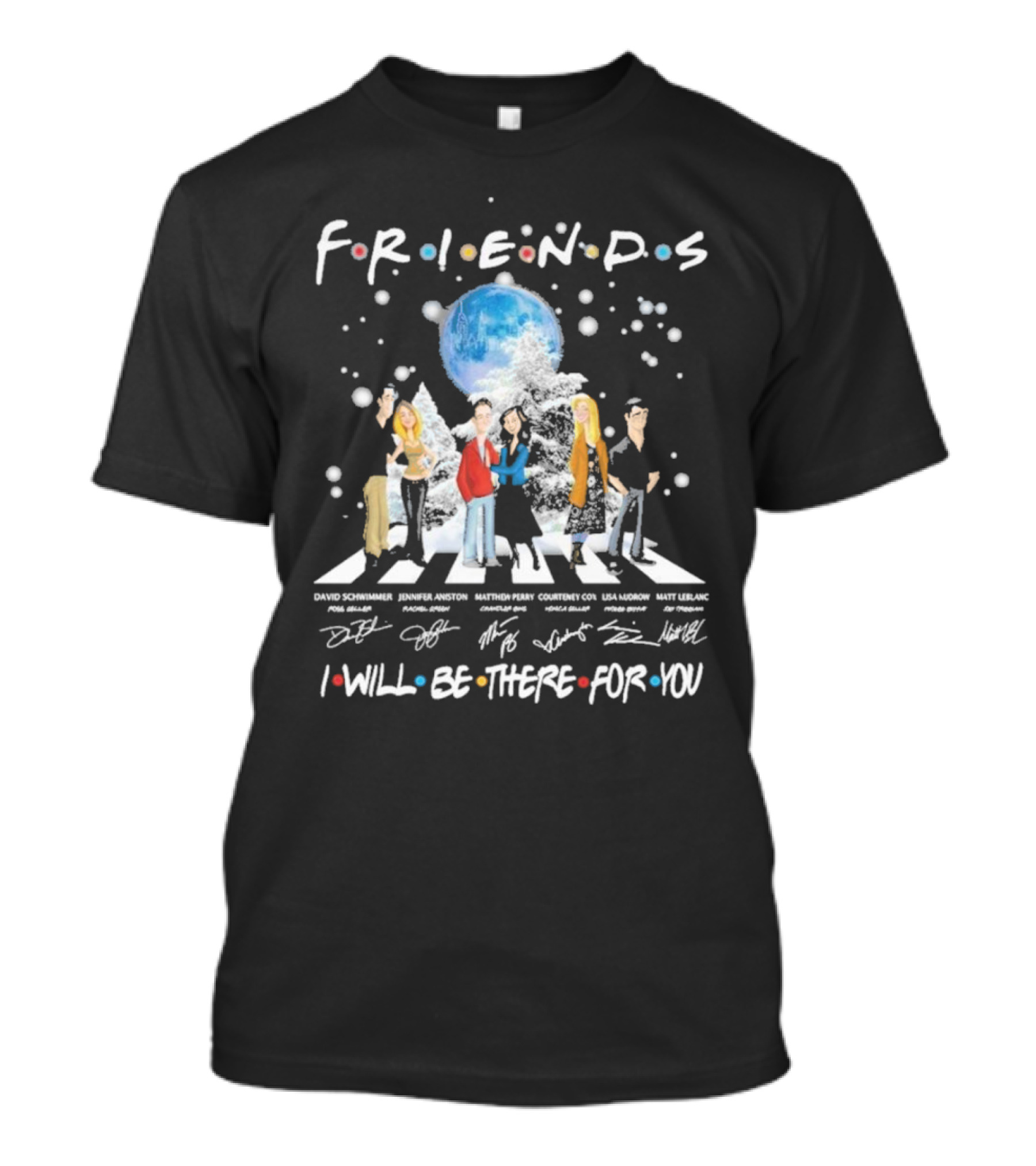 Friends I Will Be There For You Signatures Abbey Road T-Shirt