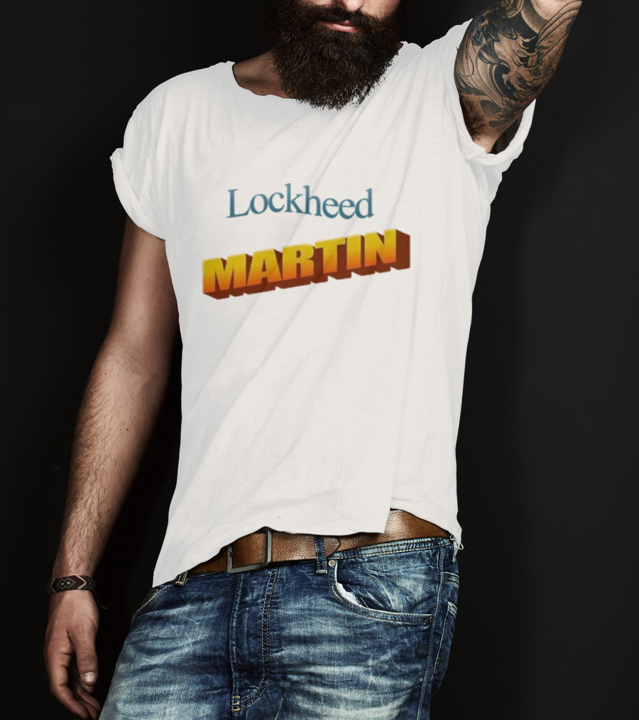 Lockheed Martin Vintage Style Bold Yellow Font T-Shirt