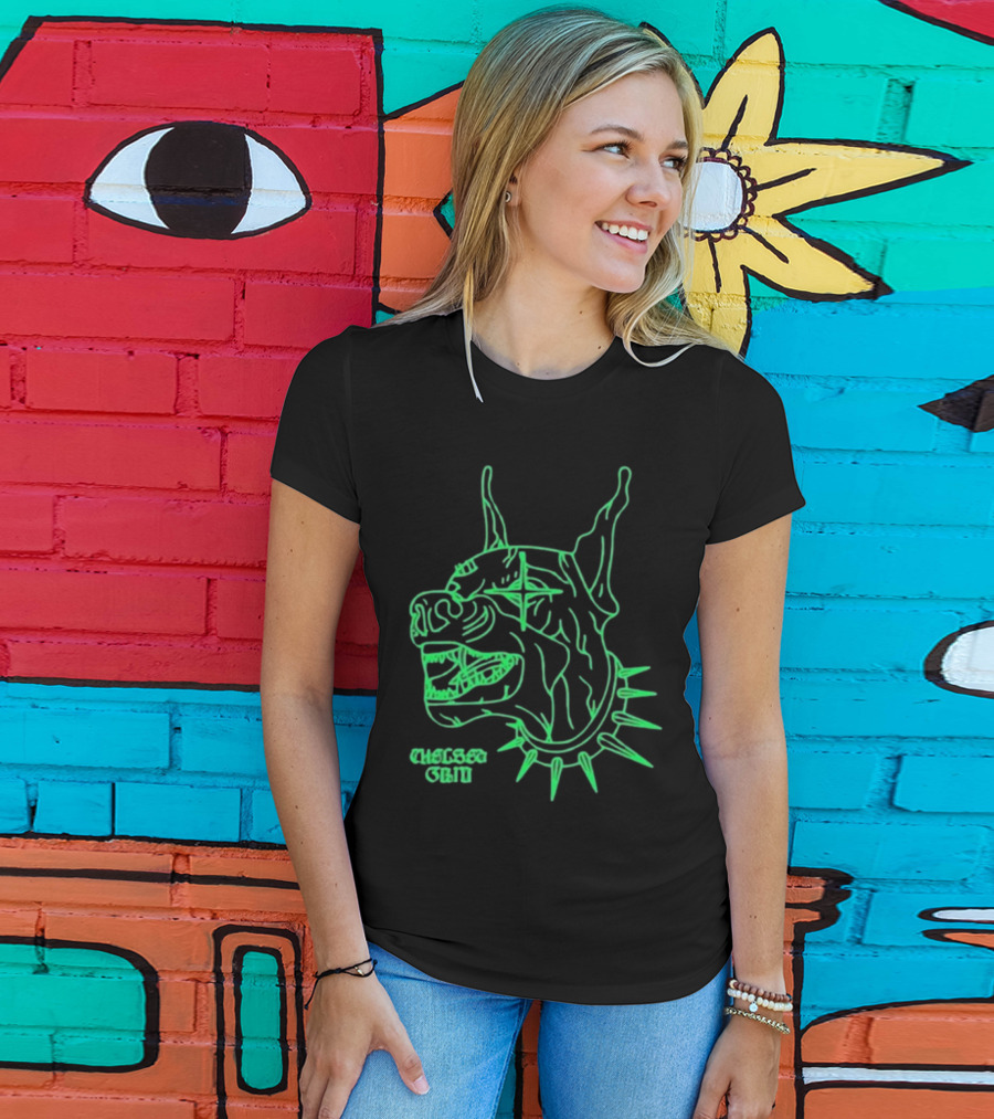 Chelsea Grin Neon Doberman Spiked Collar T-Shirt