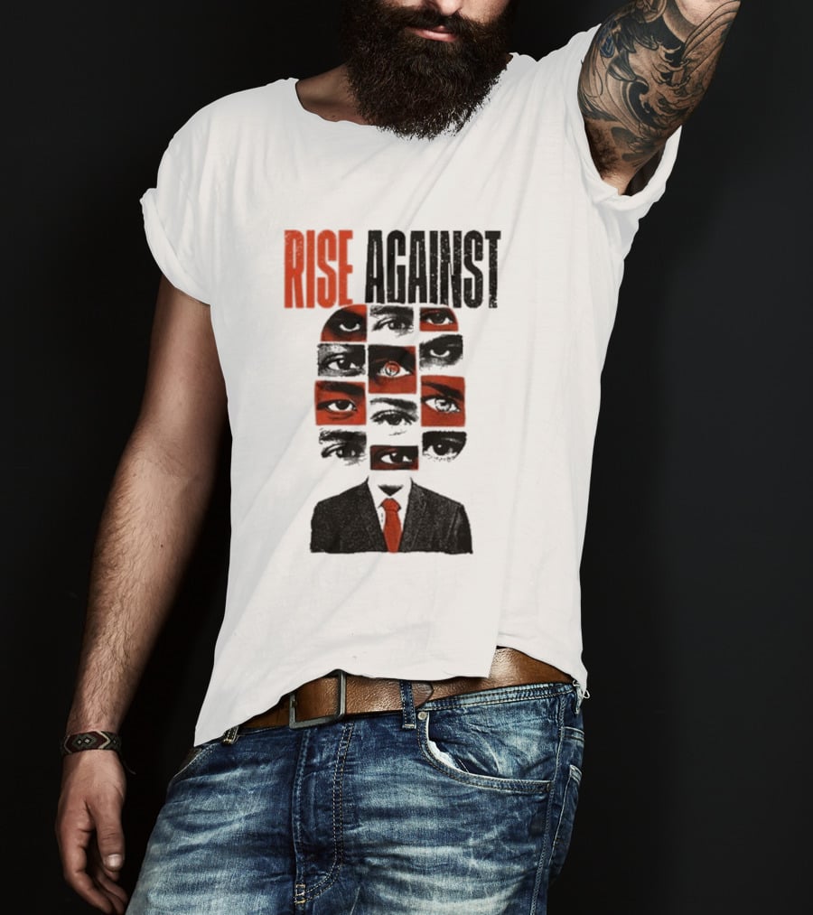 RISE AGAINST Eyes And Suit Big Brother Surveillance T-Shirt