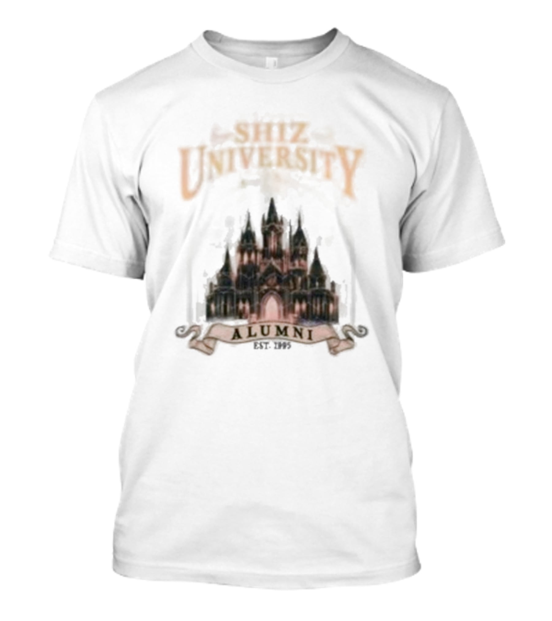 Shiz University Alumni Est 1995 Gothic Castle Emblem T-Shirt