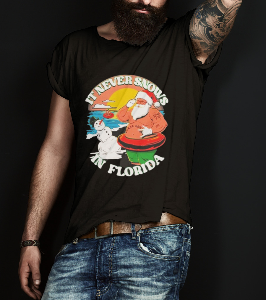 New Found Glory Santa Sunbathing It Never Snows In Florida T-Shirt