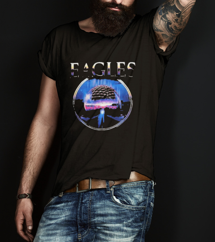 Eagles Geodesic Sphere Illuminated Night Scene T-Shirt