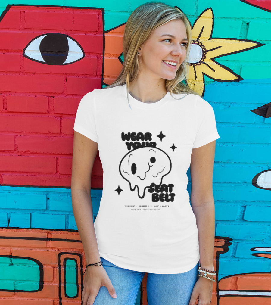 The Odd 1S Out Wear Your Seatbelt Melting Face Safety Reminder T-Shirt