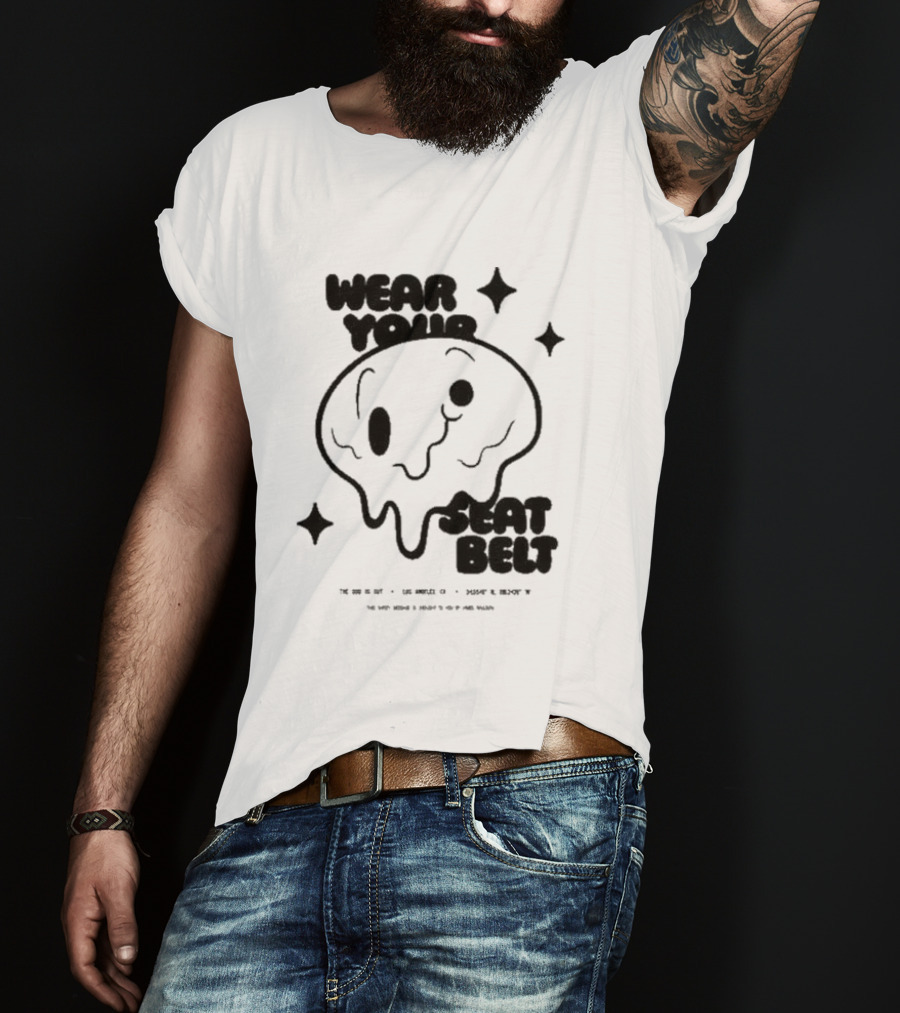 The Odd 1S Out Wear Your Seatbelt Melting Face Safety Reminder T-Shirt