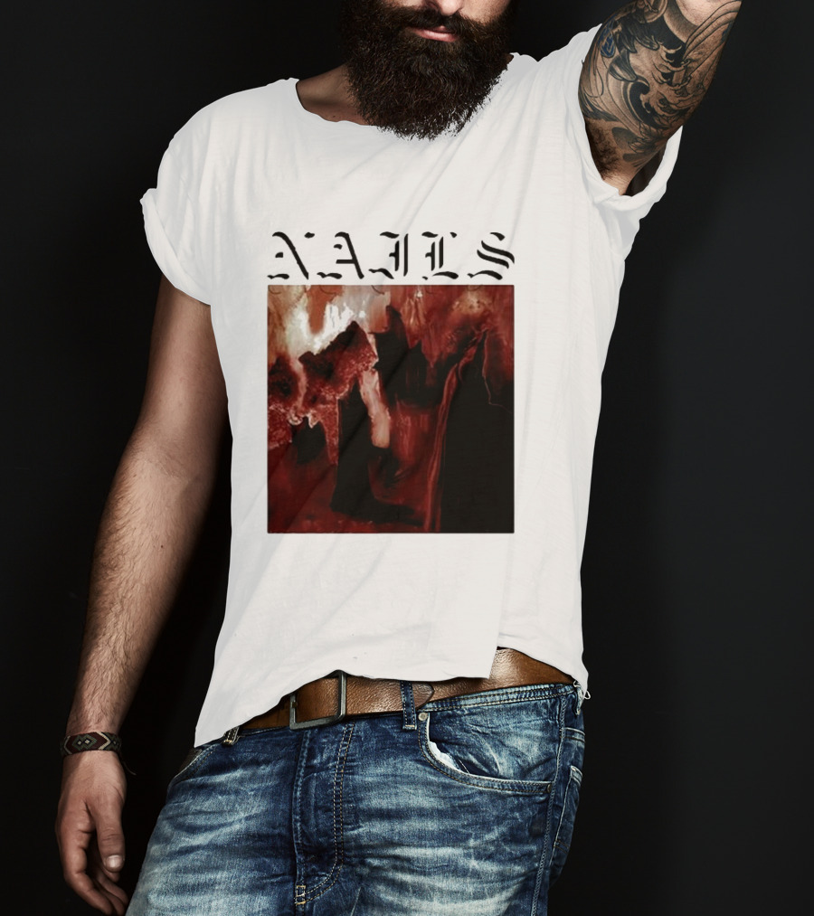 NAILS Abandon All Life Dark Abstract T-Shirt