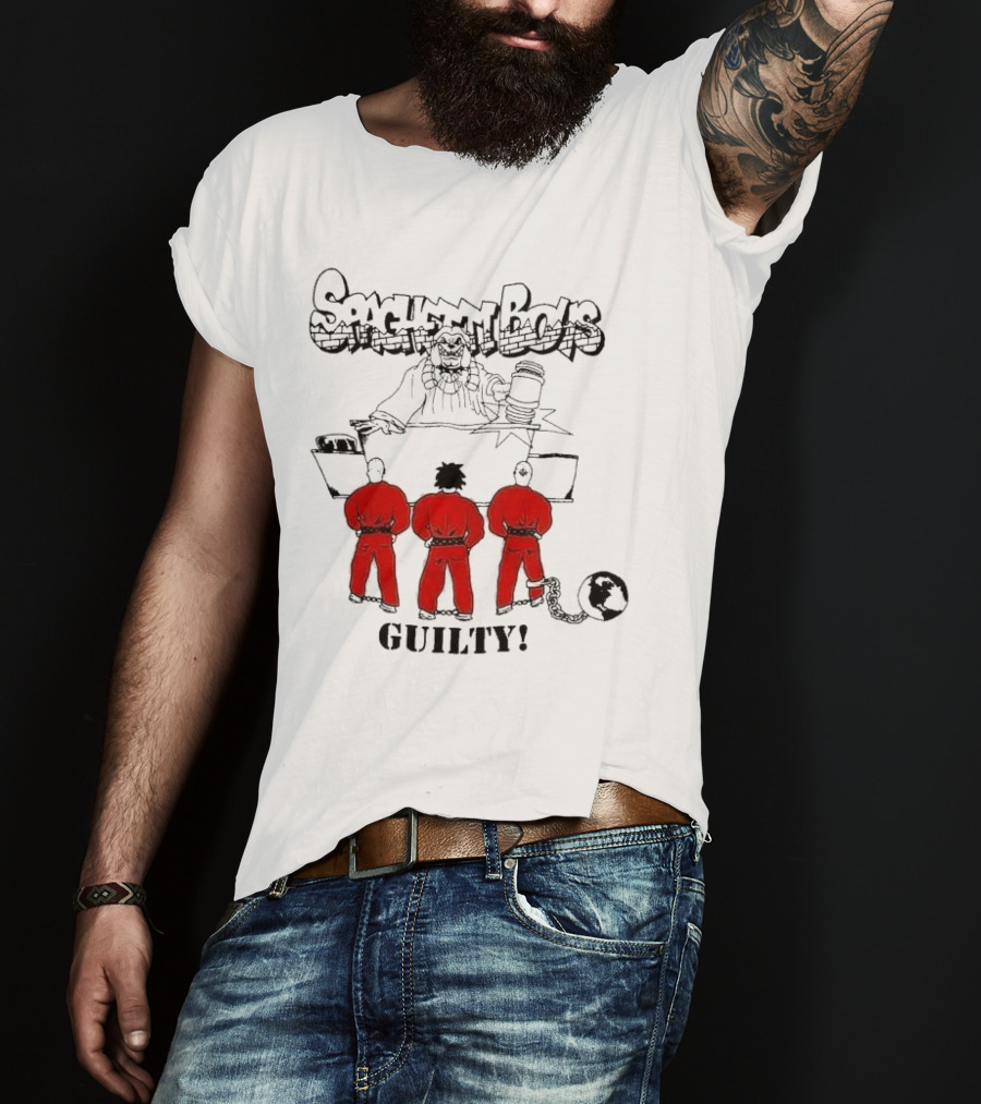 Spaghetti Boys Guilty Comic Judge Prisoners Earth Chain T-Shirt