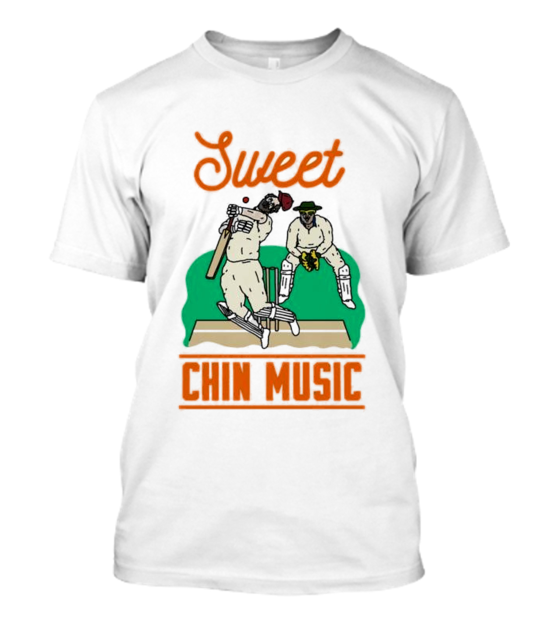 Sweet Chin Music Cricket Scene T-Shirt