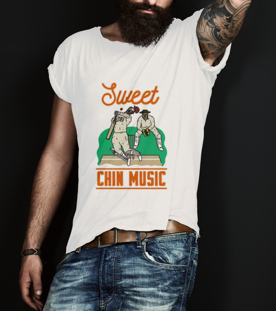 Sweet Chin Music Cricket Scene T-Shirt