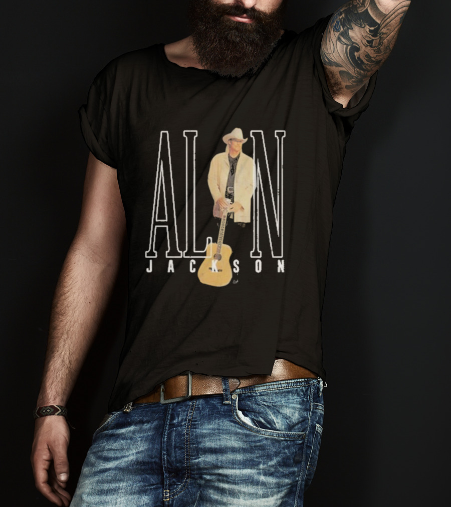 Alan Jackson Country Music Icon Standing With Guitar T-Shirt