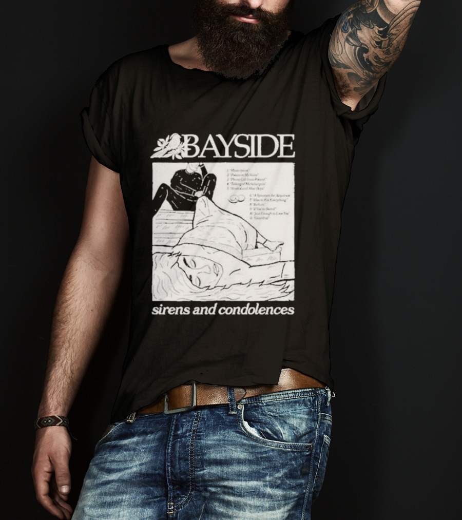 Bayside Sirens And Condolences Album Cover Artwork With Tracklist T-Shirt
