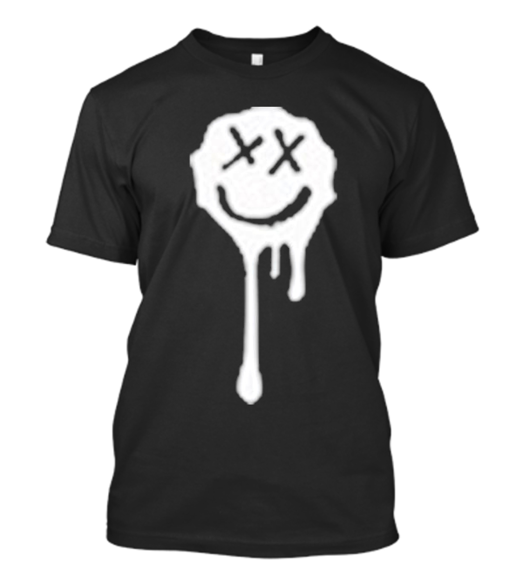 Olive Drip Smiley Face With Nirvana T-Shirt