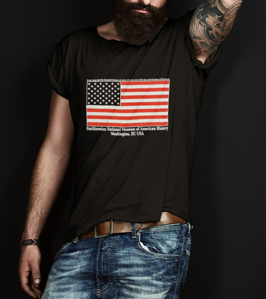 Smithsonian National Museum Of American History American Flag Washington DC USA T-Shirt