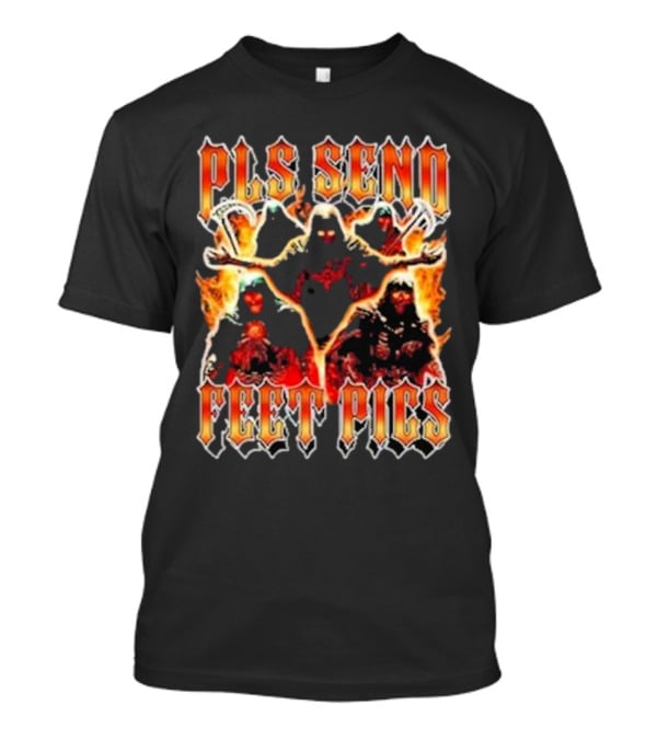 Pls Send Feet Pics Reaper Flames Vintage T-Shirt