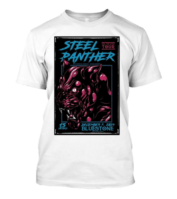 Steel Panther Feel The Steel Tour 15 Years December 7 2024 Bluestone Special Guests Styx And Foreigner T-Shirt