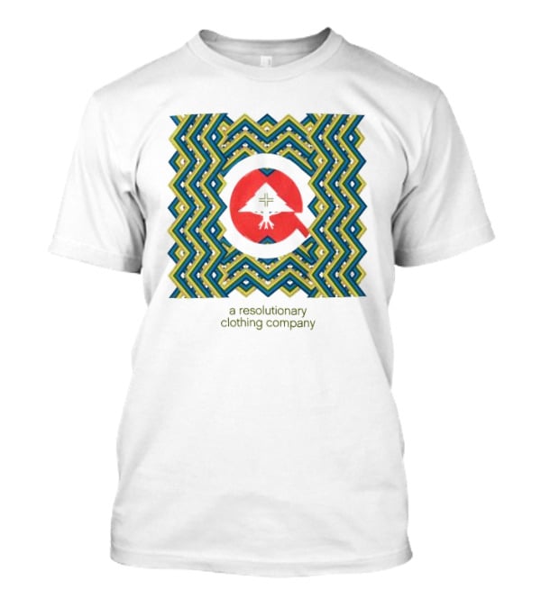 Tribesmen Cycle A Resolutionary Clothing Company Bold Geometric Pattern With Red White T-Shirt
