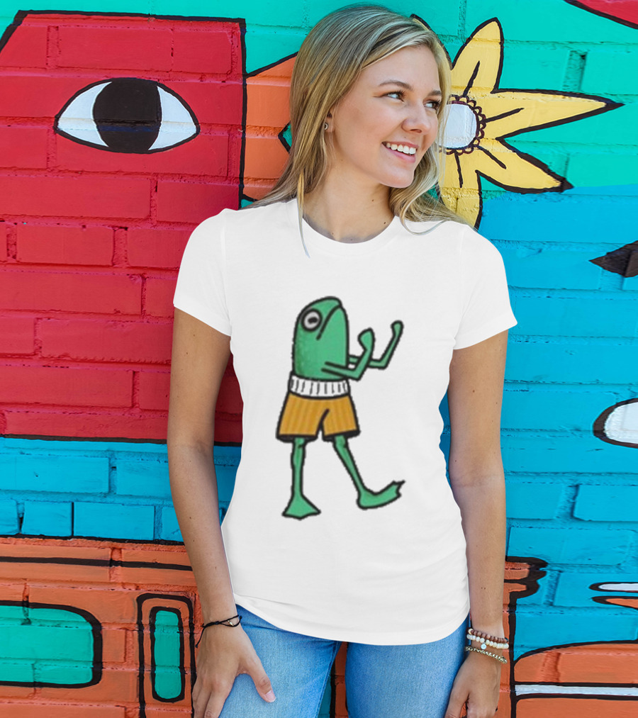 K45ink Frog Boxer Fighter In Shorts T-Shirt