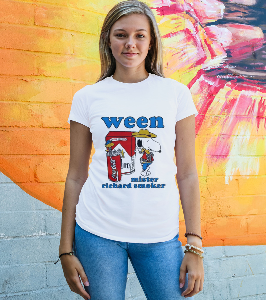 Ween Mister Richard Smoker Snoopy Coca-Cola Marlboro T-Shirt