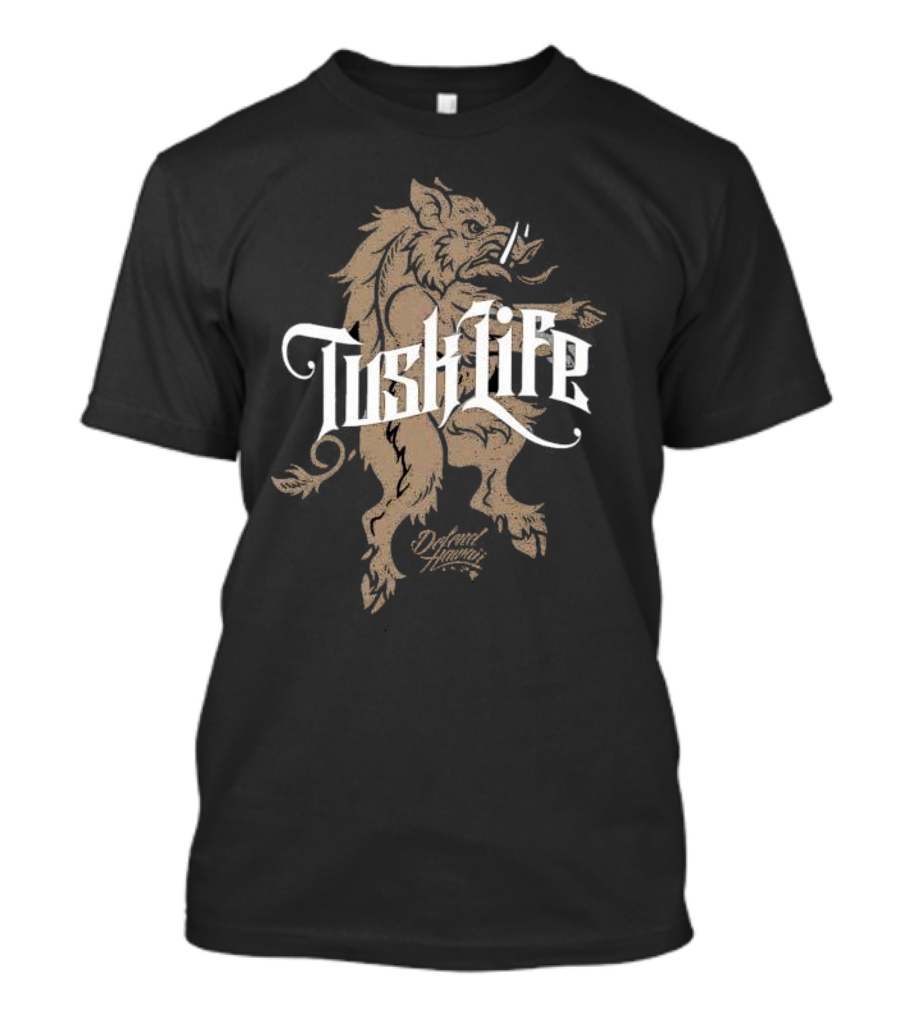 Tusk Life Boar Defend Hawaii T-Shirt